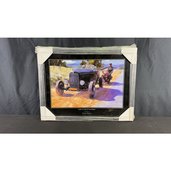 TOM FRITZ "LOOKIN FOR THAT OL' TIME RELIGION" FRAMED PRINT 20" X 22.5"