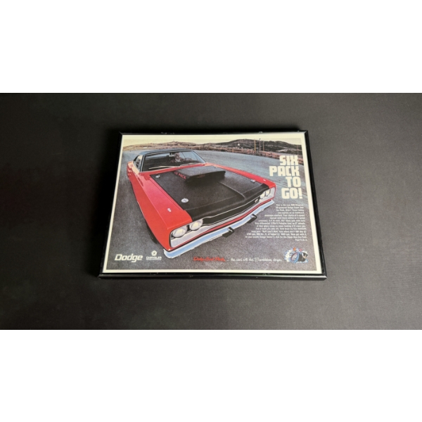 DODGE SUPER BEE "SIX PACK TO GO" FRAMED POSTER 18" x 13.5"