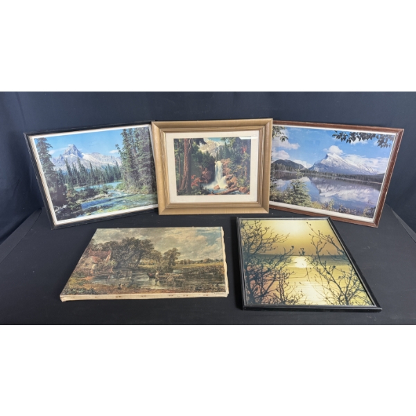VARIOUS LANDSCAPE PRINTS 20" X 17"