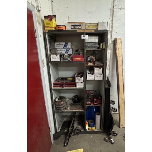 Assorted Fasteners and Shelf includes Milwaukee Drill