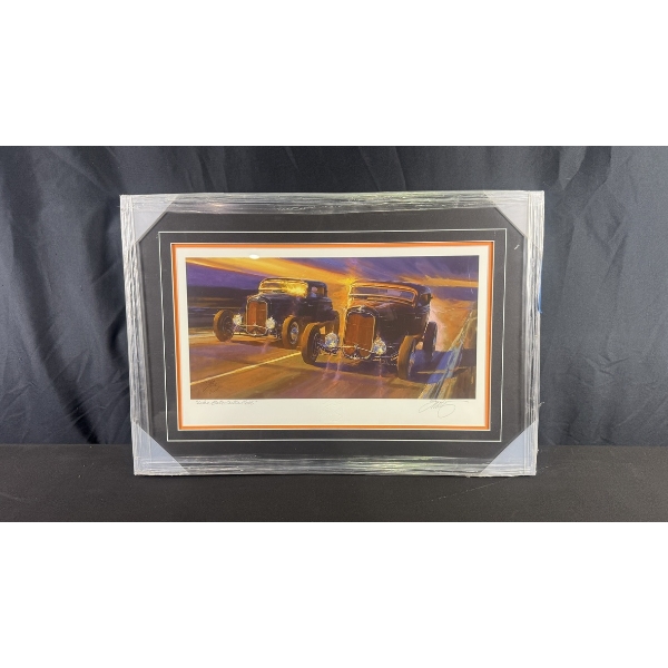 TOM FRITZ "LIKE BATS OUTTA HELL" LIMITED EDITION FRAMED PRINT 23.5" X 38"