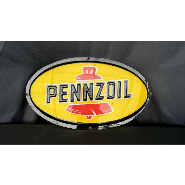 PLASTIC PENNZOIL SIGN 30" x 18"