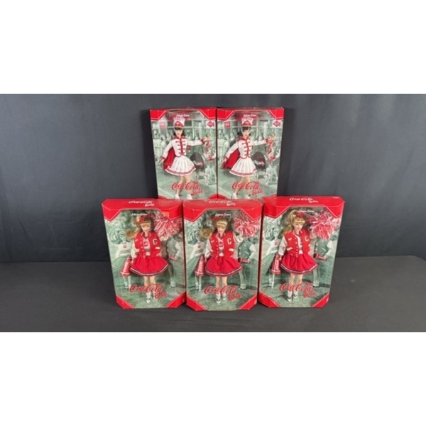 COCA-COLA BARBIE COLLECTION - CHEERLEADER & MARJORETTE EDITION DOLLS