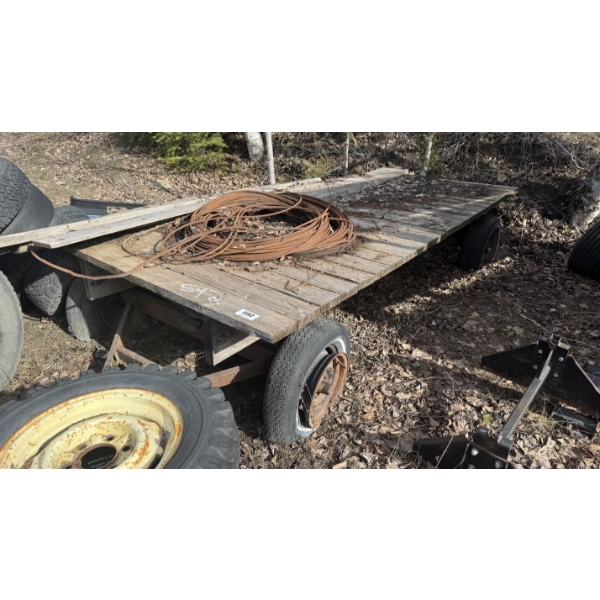 Wooden trailer and Steel Cable