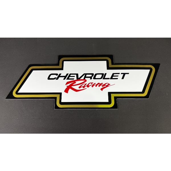 CHEVROLET RACING EMBLEM SIGN 26" x 11"