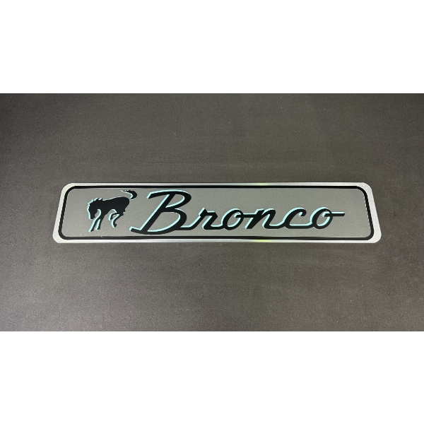 BRONCO (TEAL) SIGN 28" x 6"