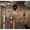 Image 1 : Collection of Tools & Hardware Level, Hammer, Pully / Hoist