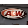 Image 1 : VINTAGE A&W SIGN 7FT X 3FT