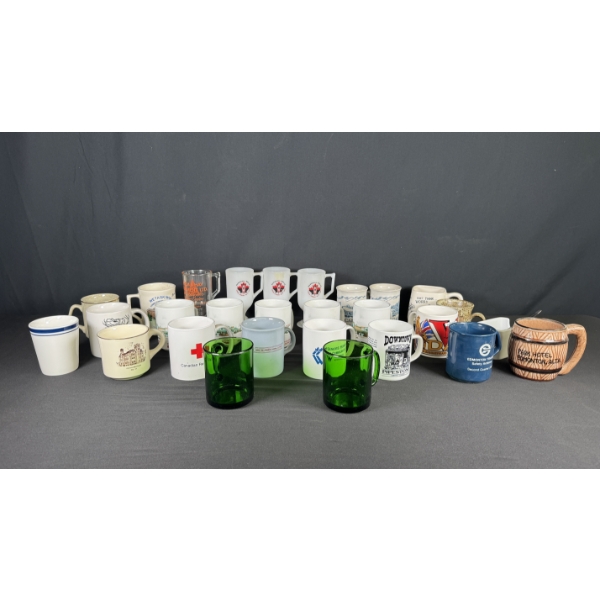 COLLECTION OF SOUVENIR COFFEE MUGS