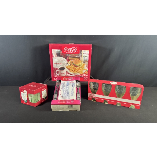 COCA-COLA KITCHEN SETS - DINNERWARE, FLATWARE & GLASSWARE
