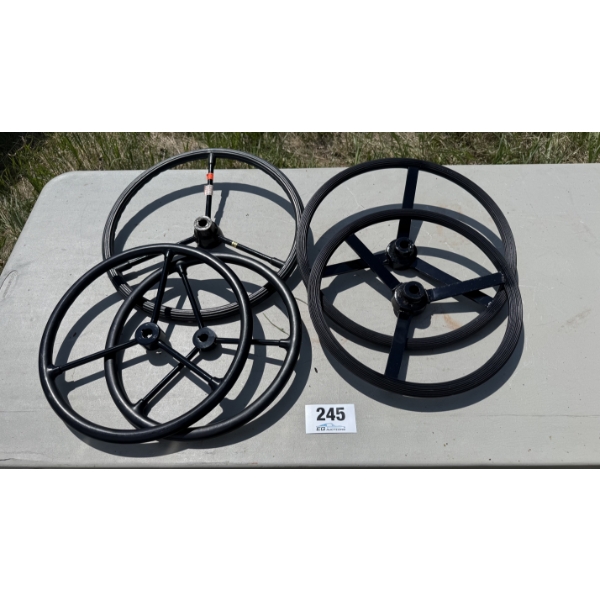 ASSORTED VINTAGE TRACTOR STEERING WHEELS