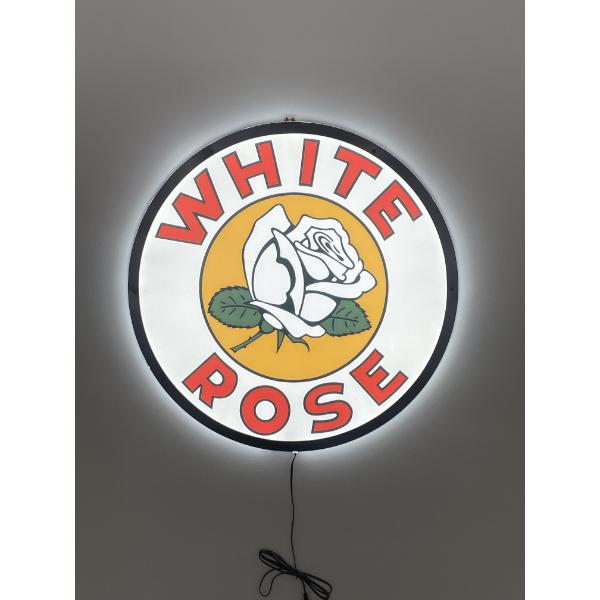 REPLICA VINTAGE WHITE ROSE GAS STATION LED SIGN