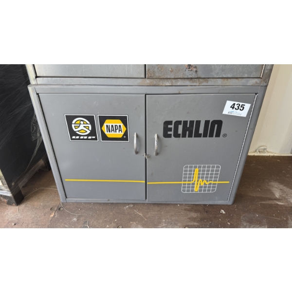 NAPA ECHLIN UAP GRAY METAL PARTS CABINET W/ CONTENTS- TUNE UP PARTS FOR 1980-2008