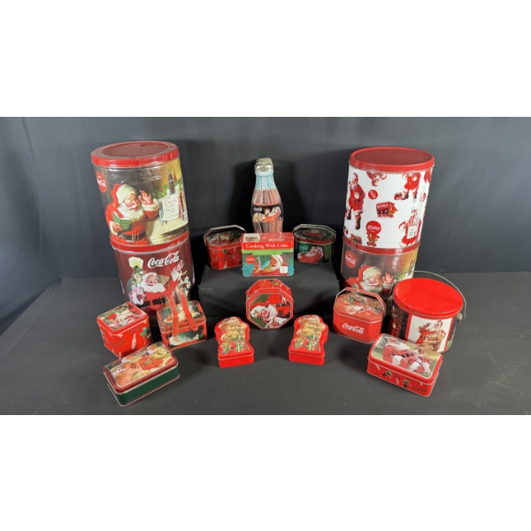 VARIOUS CHRISTMAS COCA-COLA TINS