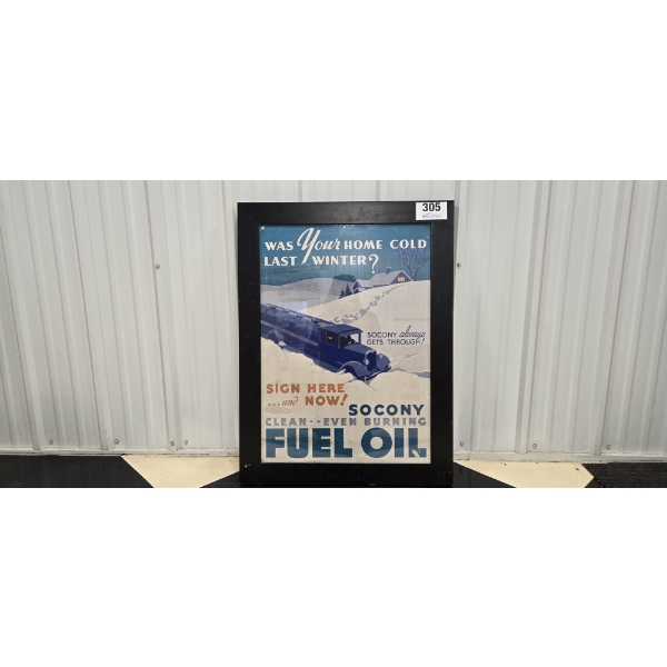 NO RESERVE SOCONY FUEL OIL SIGN