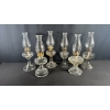 Image 1 : 6 VINTAGE GLASS OIL LAMPS