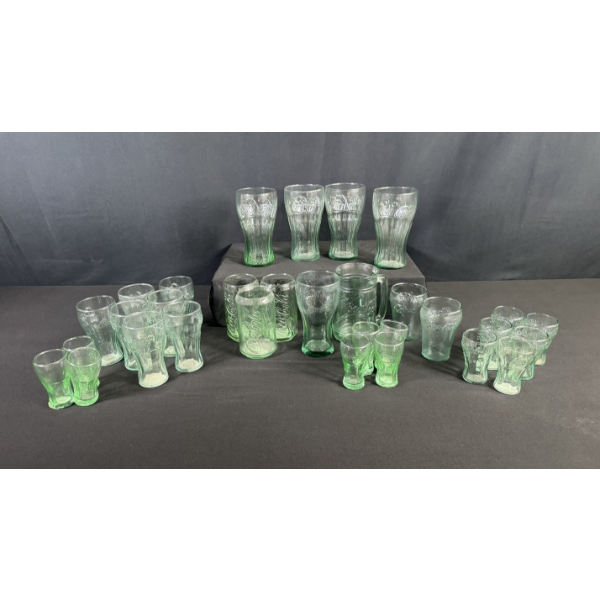 COCA-COLA MISC GREEN GLASSWARE