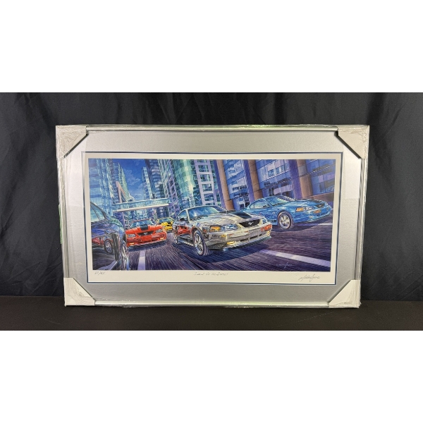MICHAEL IRVINE "SHAKIN' UP THE STREETS" LIMITED EDITION FRAMED PRINT (60/800) 22" X 37"