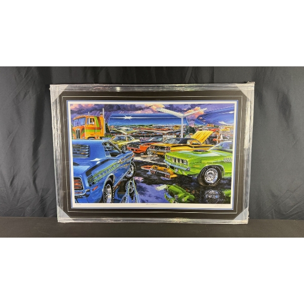 MICHAEL IRVINE "FEEDING FRENZY" LIMITED EDITION FRAMED PRINT (404/800) 28" X 40"