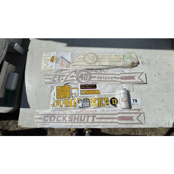 ASSORTED COCKSHUTT & JOHN DEERE DECALS