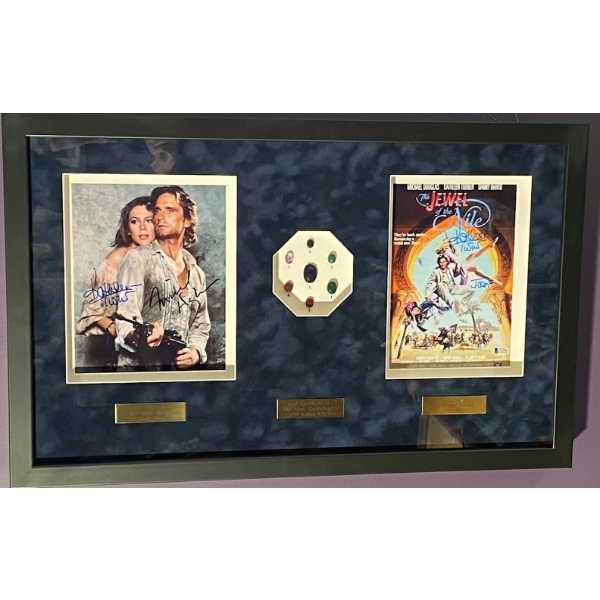 AUTOGRAPHED THE JEWEL OF THE NILE SHADOW BOX WITH COA