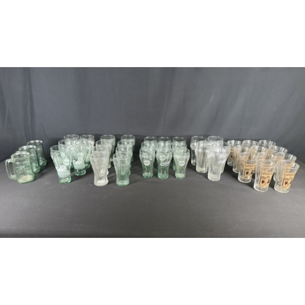 LARGE ASSORTED COCA-COLA GLASS COLLECTION