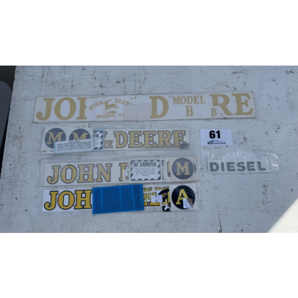 JOHN DEERE MODEL DECALS