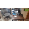 Image 1 : Wood & Metal Office Desk with Chair *Computer NOT included*