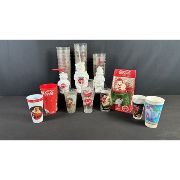 PLASTIC COCA-COLA CUPS FEATURING POLAR BEAR TALKING MUG