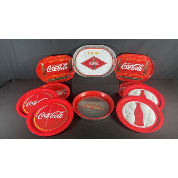 COLLECTION OF COCA-COLA SERVING TRAYS