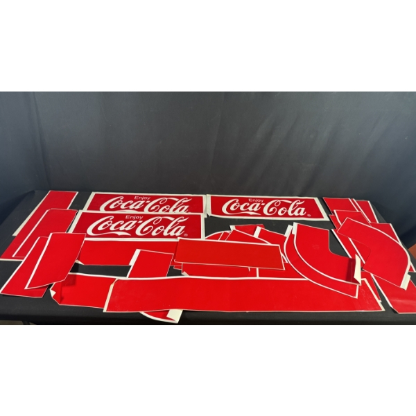 VARIOUS COCA-COLA DECALS & RED DECALS