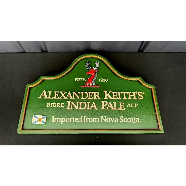 WOODEN ALEXANDER KEITH SIGN 32" x 22"