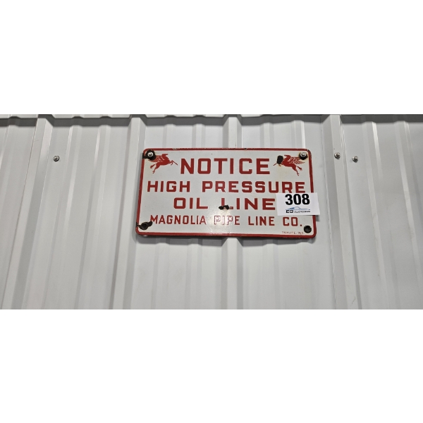 NO RESERVE MAGNOILA PIPE LINE CO. SIGN