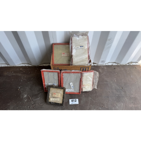 VARIOUS SIZES OF FRAM, MOPAR, & AC AIR FILTERS