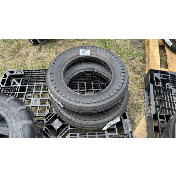 PAIR OF 5.00-15 FIRESTONE DELUXE CHAMPION FRONT TIRES