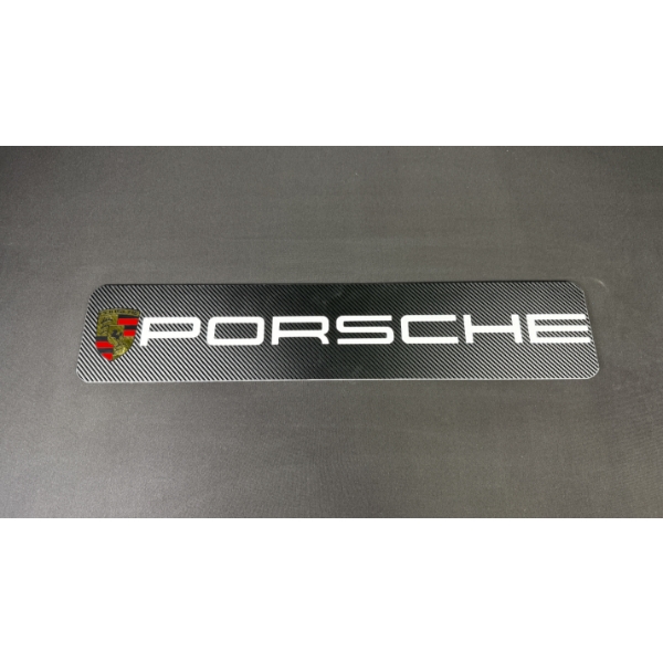 PORSCHE (BLACK CARBON) SIGN 28" x 6"