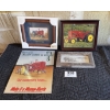 Image 1 : ASSORTED MASSEY-HARRIS FRAMED PRINTS & TIN SIGN