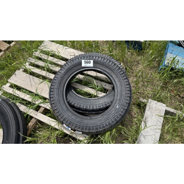 PAIR OF FIRESTONE 4.00-15 FRONT TRACTOR TIRES