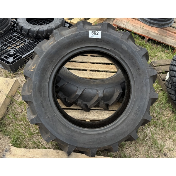 PAIR OF 11.2-24 R-1 TRACTOR TIRES
