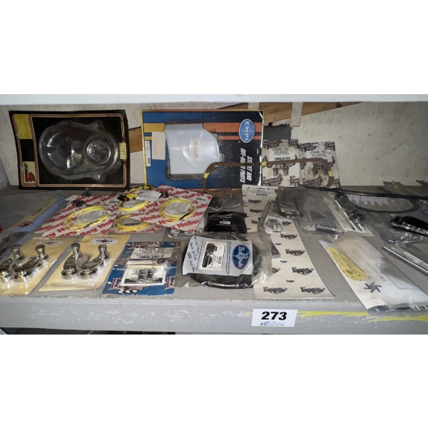 Collection of Auto Accessories, Handles, Hinges, Gaskets, etc