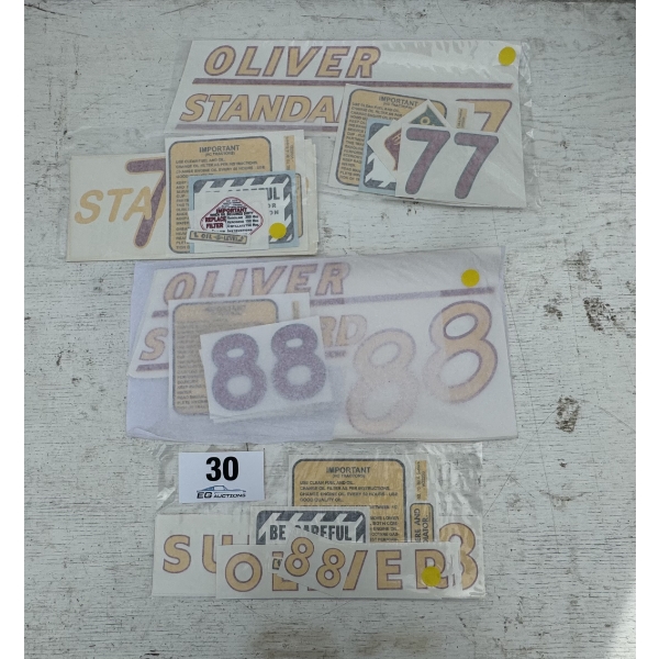 ASSORTED OLIVER DECAL SETS