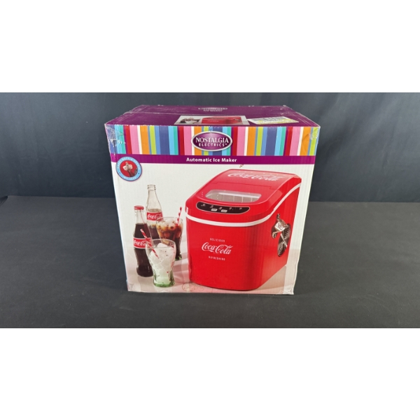 NEW-IN-BOX COCA-COLA NOSTALGIA ELECTRICS AUTOMATIC ICE MAKER