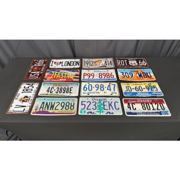 COLLECTION OF NOSTALGIA LICENSE PLATES INCLUDES 2FAST4U