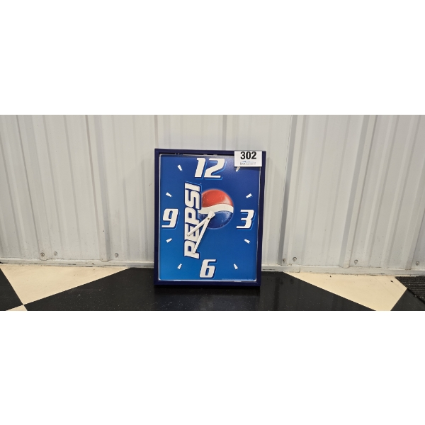 NO RESERVE PEPSI CLOCK