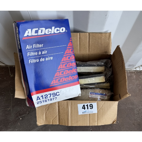 BOX OF ACDELCO AIR FILTERS
