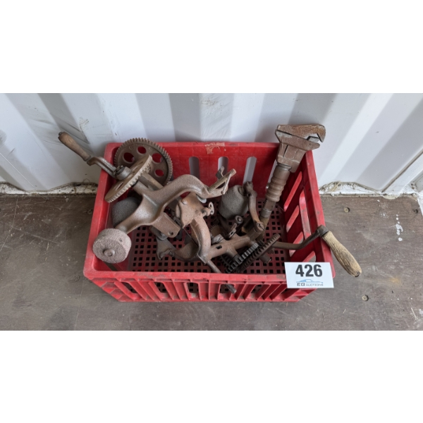 ANTIQUE SHOP TOOLS & GRINDER PARTS