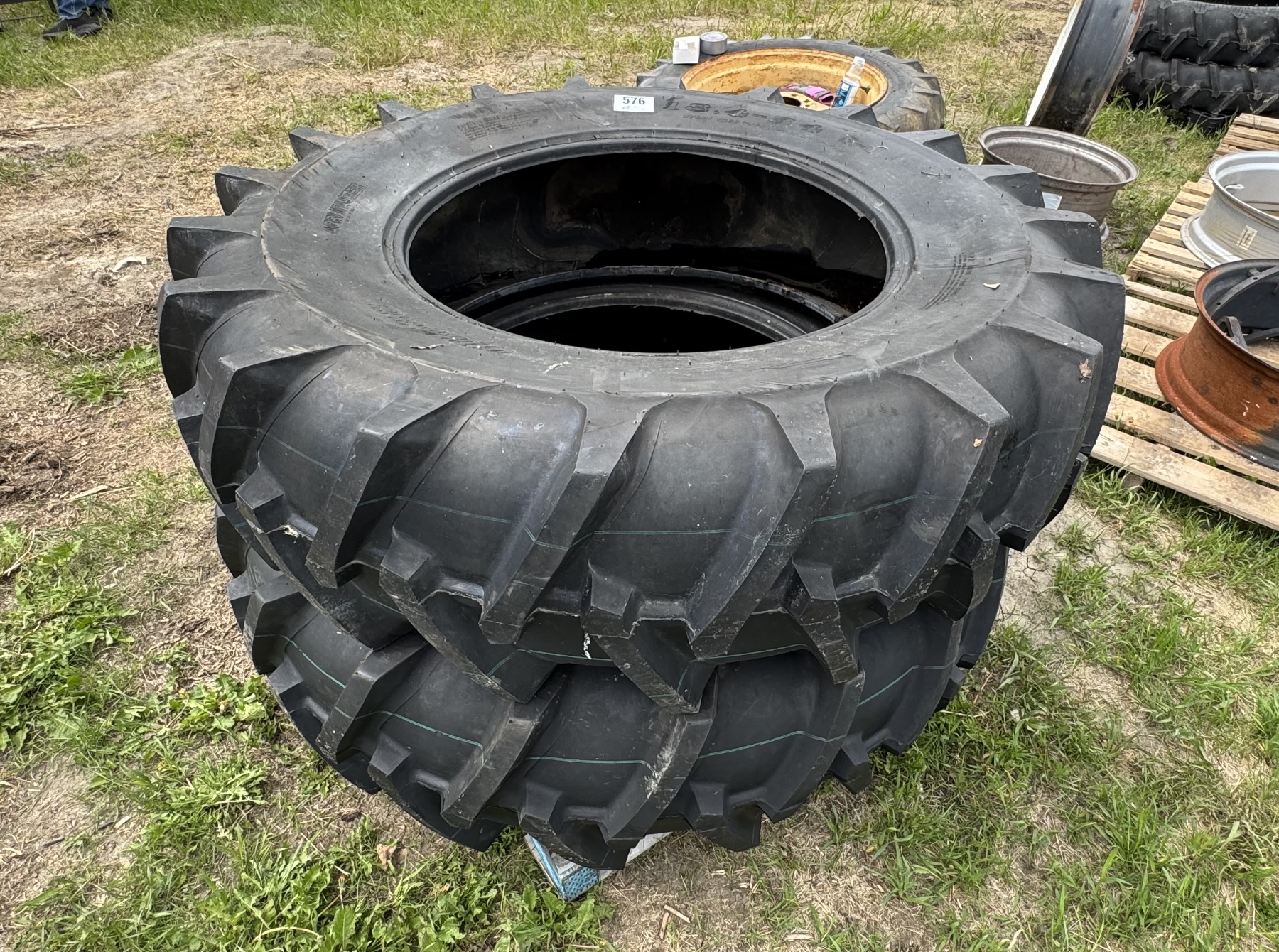 PAIR OF 18.4-34 R-1 REAR TRACTOR TIRES - EG Auctions