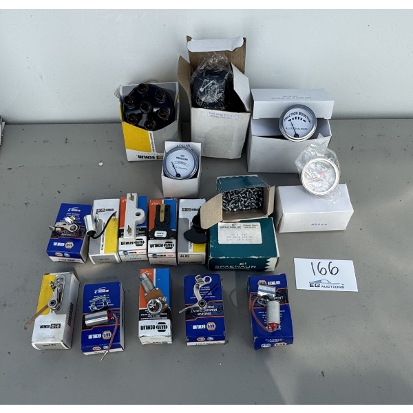 ASSORTED GAUGES & NAPA ELECTRICAL PARTS