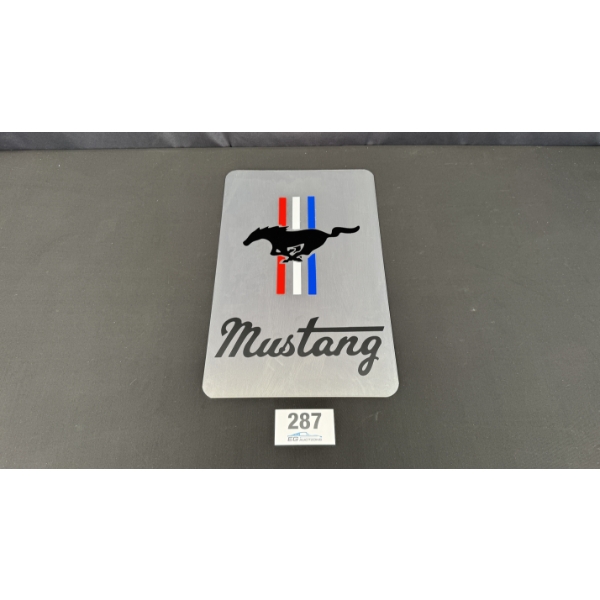 NO RESERVE MUSTANG SIGN 19" X 12"